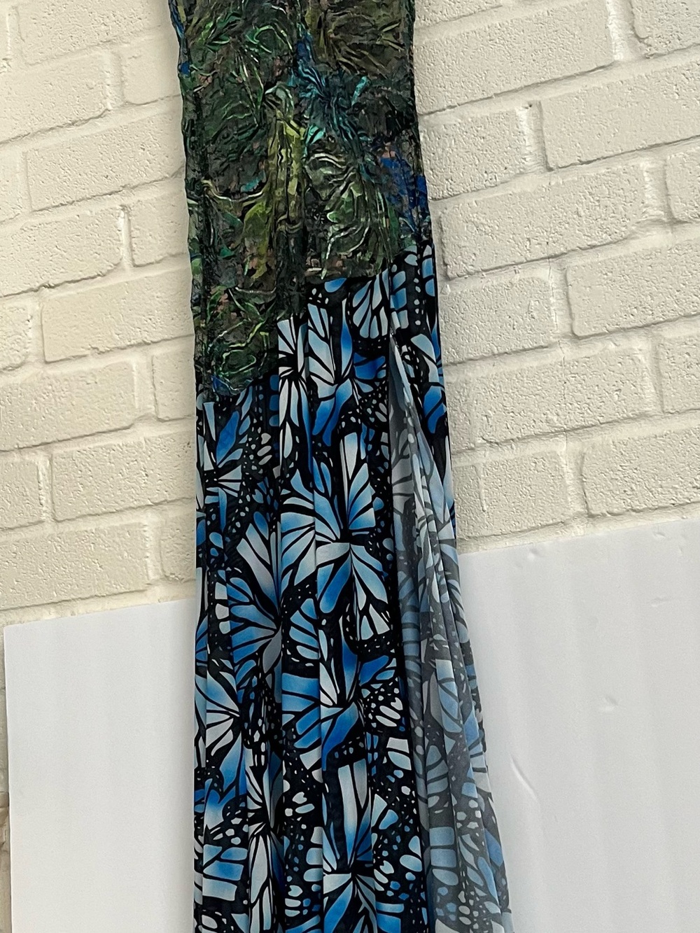 Gorgeous high slit butterfly dress maxi mermaid